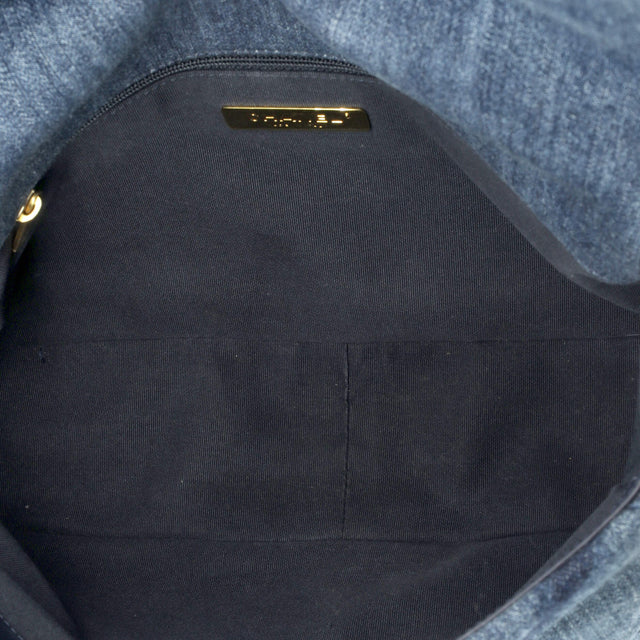 Chanel 19 Flap Bag Quilted Denim Large
