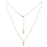 Cartier Cross Pendant Necklace 18K Rose Gold with Diamonds