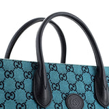 Gucci Structured Top Handle Open Tote GG Canvas Small