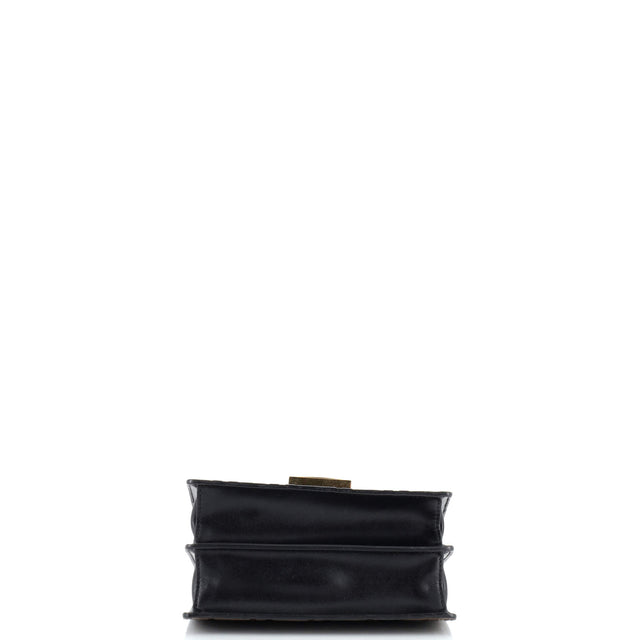 Fendi Kan U Shoulder Bag Zucca Embossed Leather Small