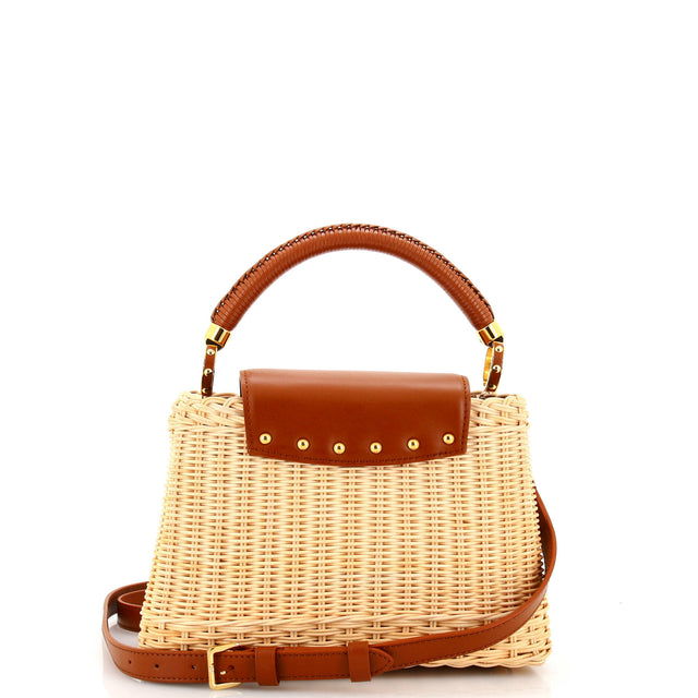 Louis Vuitton Capucines Bag Wicker with Leather BB
