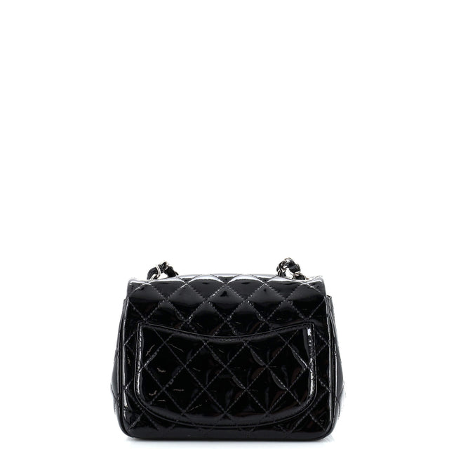 Chanel Square Classic Single Flap Bag Quilted Patent Mini