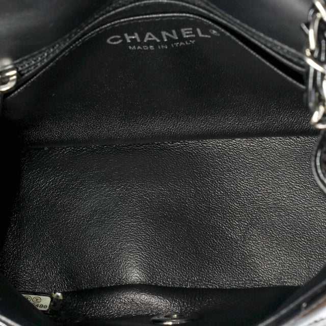 Chanel Square Classic Single Flap Bag Quilted Patent Mini