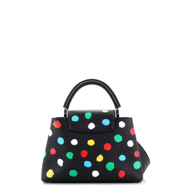 Louis Vuitton Capucines Bag Yayoi Kusama Painted Dots Taurillon Leather MM