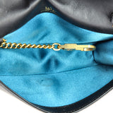 Gucci GG Marmont Heart Chain Flap Bag Sequin Embellished Matelasse Velvet Mini