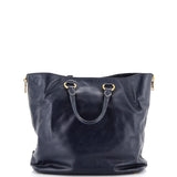 Prada Side Zip Convertible Shopper Tote Soft Calf Large