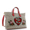 Gucci Convertible Soft Tote Embroidered GG Coated Canvas Medium