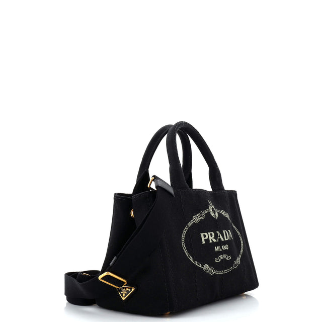 Prada Canapa Convertible Tote Canvas Mini