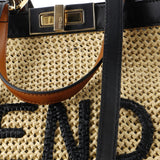 Fendi Peekaboo X-Tote Raffia Medium