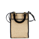 Fendi Sunshine Shopper Tote Straw Mini