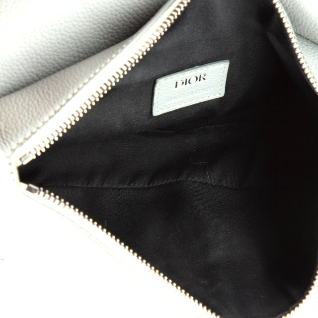Christian Dior Saddle Crossbody Bag Leather with Logo Applique
