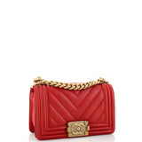 Chanel Boy Flap Bag Chevron Lambskin Small