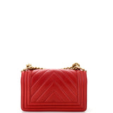 Chanel Boy Flap Bag Chevron Lambskin Small