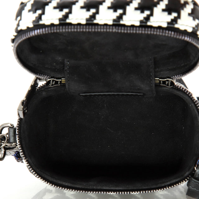 Christian Dior Lady Dior Vanity Case Houndstooth Braided Leather Micro