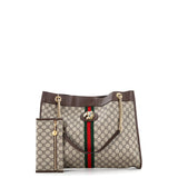 Gucci Rajah Chain Tote GG Coated Canvas Large