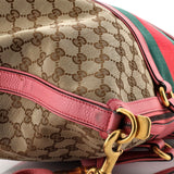 Gucci Rania Convertible Top Handle Bag Web GG Canvas Medium