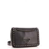 Prada Chain Flap Bag Studded Glace Calf Small