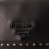 Prada Chain Flap Bag Studded Glace Calf Small