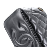 Chanel Pick Me Up Logo Handle Vanity Case with Chain Quilted Lambskin Small