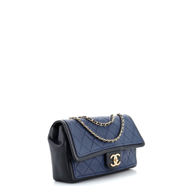 Chanel Graphic Flap Bag Quilted Calfskin Medium