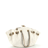 Chanel CC Turnlock Drawstring Bucket Tote Quilted Lambskin Small
