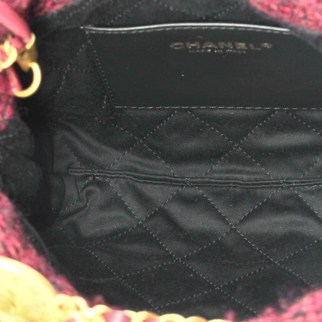 Chanel 22 Chain Hobo Quilted Tweed Mini