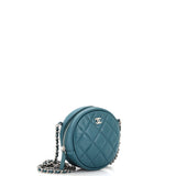 Chanel Round Clutch with Chain Quilted Caviar Mini