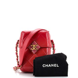 Chanel Diamond Lock CC Phone Holder Crossbody Bag Quilted Lambskin Mini