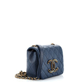 Chanel Crystal CC Full Flap Bag Quilted Lambskin Mini