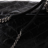 Saint Laurent Niki Chain Flap Bag Matelasse Chevron Leather Medium