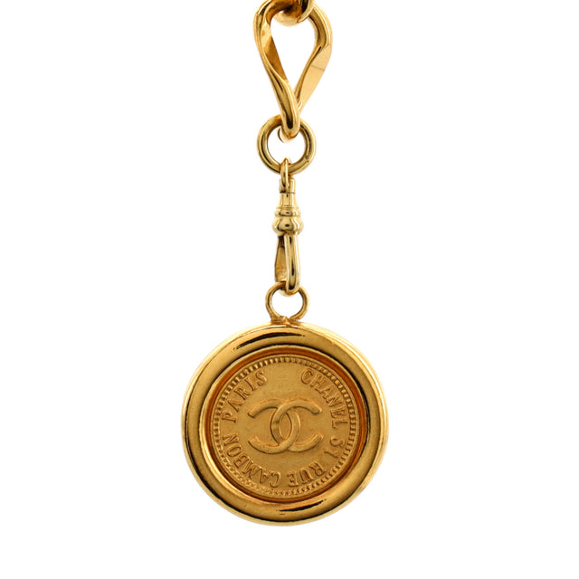 Chanel Vintage Medallion Logo Chain Belt Metal