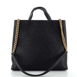 Chanel Shopping Tote Stitched Grained Calfskin Large