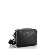 Christian Dior Double Zip Crossbody Pouch Oblique Galaxy Leather
