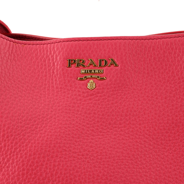 Prada Side Pocket Tote Vitello Daino Medium