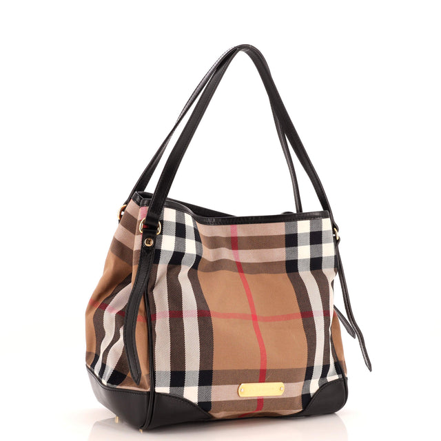 Burberry Canterbury House Check Small Canvas Tote
