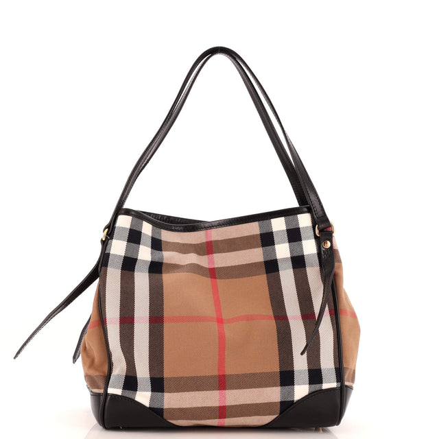 Burberry Canterbury House Check Small Canvas Tote