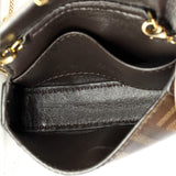 Fendi Chain Baguette Charm Bag Zucca Coated Canvas Nano