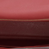 Hermes Kelly Handbag Red Clemence with Gold Hardware 32