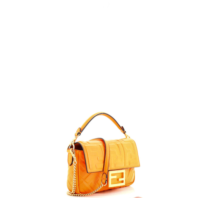 Fendi Baguette NM Bag Zucca Embossed Leather Mini