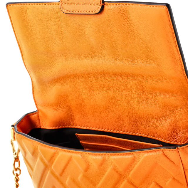 Fendi Baguette NM Bag Zucca Embossed Leather Mini