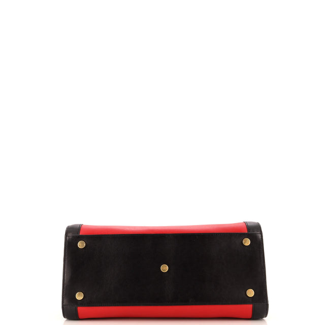 Saint Laurent Bicolor Sac de Jour Bag Leather Small