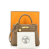 Hermes Kelly Handbag Brown Evercolor with Gold Hardware 28