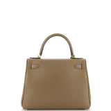 Hermes Kelly Handbag Brown Evercolor with Gold Hardware 28