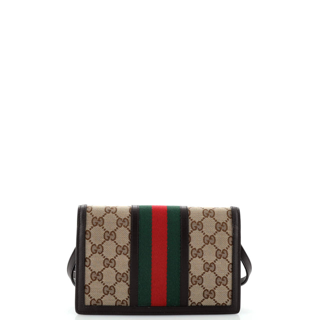 Gucci Web Wallet on Strap GG Canvas Small