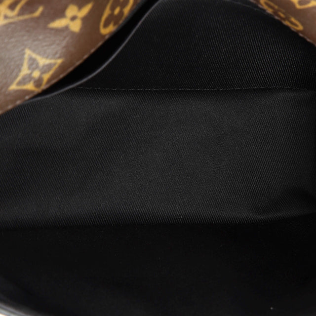 Louis Vuitton Cherrywood Handbag Vernis with Monogram Canvas BB