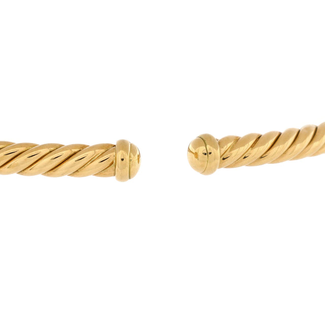 David Yurman Cable Spira Bracelet 18K Yellow Gold 4mm