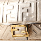 Fendi Baguette NM Bag Zucca Embossed Leather Medium