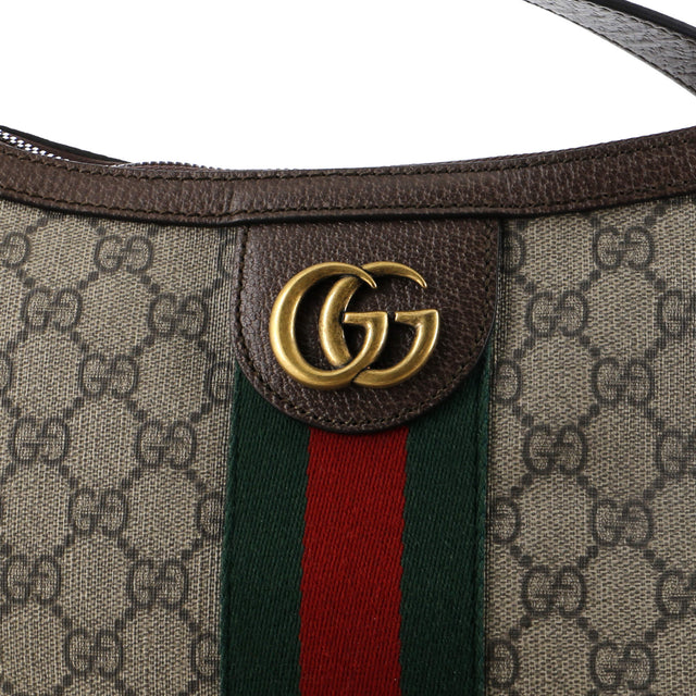 Gucci Ophidia Half Moon Hobo GG Coated Canvas Large