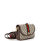 Gucci Ophidia Saddle Flap Shoulder Bag GG Coated Canvas Small