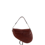 Christian Dior Vintage Saddle Bag Embroidered Leather Medium